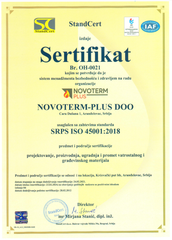 Sertifikat ISO 45001:2018